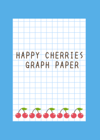 HAPPY CHERRIES GRAPH PAPER-BLUEj
