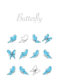 蝶々• ブルー / ホワイト by Kiki