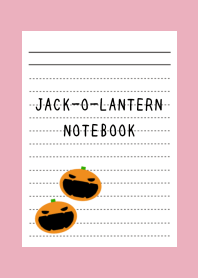 JACK-O-LANTERN NOTEBOOK-ROSE PINK