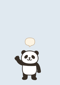 Waving Panda | Muted Blue#1