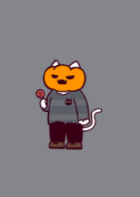 Jack-o'-lantern cat.(dusty colors10)