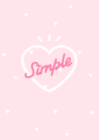 simple pink and heart .