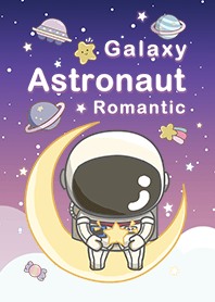 浩瀚宇宙 可愛寶貝太空人 浪漫漸層 紫色2