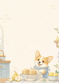 Lemon Corgi Pear Scone Kitchen