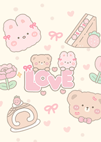 Bear & Rabbit Pink Sweet!