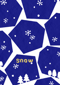 雪と木(紺)@冬特集