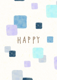 Watercolor square Blue 6 from Japan