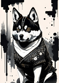 Ukiyo-e Tinta Shiba Inu8