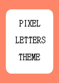 PIXEL LETTERS THEMEj-APRICOT COLOR