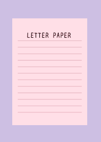 COLLAR LETTER PAPER/PINK/DUSTY PURPLE