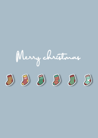 christmas socks - light steel blue
