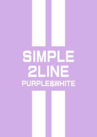 Purple & White double line(2line)