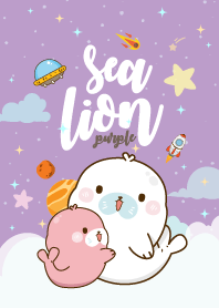 แมวน้ำอุ๋งๆ กาแล็กซี่ สีม่วง