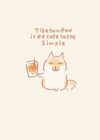 Tibetan fox iced cafe latte in beige