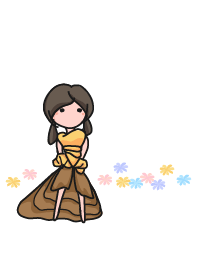 girl staring - 11 - flower