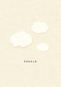 Simple Clouds  - Ivory & Blue