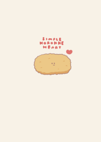 simple croquette heart beige