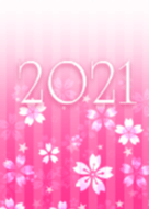 Pink stripe sakura 2021