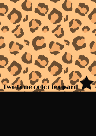 Two tone color leopard "black"