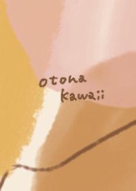 Adult cute series watercolor pink brown