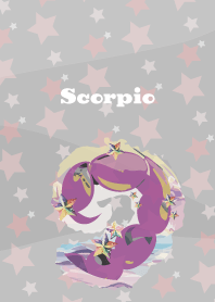 scorpio constellation on white