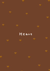 Brown x camel. Heart pattern.