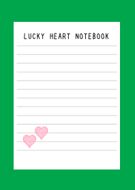 LUCKY HEART NOTEBOOKj-GREEN
