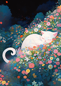 ✨奇幻花園の小白貓❤️