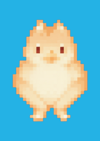 Chick Pixel Art Theme  Blue 04