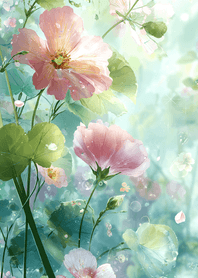 Purple Cosmos Flowers in Soft Light
