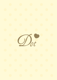 Heart dot -Milky Yellow-