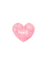 fluffy heart:watercolor WV