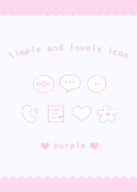 Simple and lovely icon purple