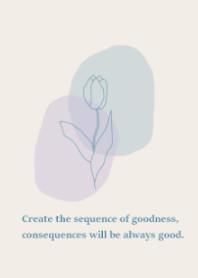 儚げフラワー /くすみブルー