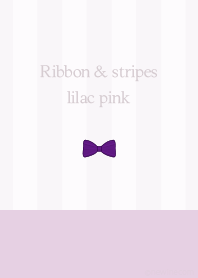 Ribbon & stipes lilac pink