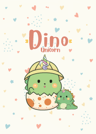 Dino Unicorn Heart Beat Lovely