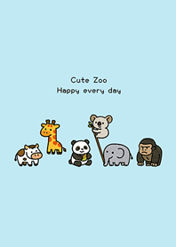 น่ารักสวนสัตว์เรียบง่าย(สีฟ้าอ่อน)