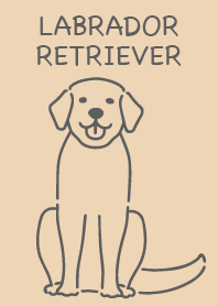 ラブラドールレトリバー シンプル ベージュ