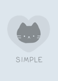 SIMPLE CAT 03  - dusty blue