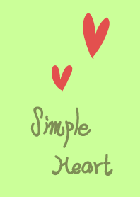 Simple young leaf green pink heart g