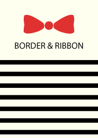 BORDER & RIBBON -BLACK+RED-