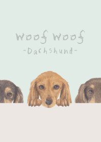 Woof Woof -dachshund L- PASTEL GREEN
