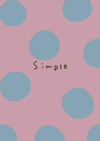 Dusty pink and blue-beige polka dots.
