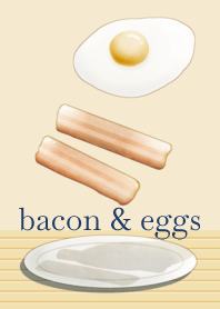 food 001-2 (bacon and eggs/Beige/N Blue)