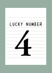 LUCKY NUMBER 4 NOTEBOOKj-DUSTY GREEN