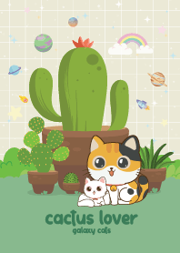 Cats Cactus Lover Galaxy