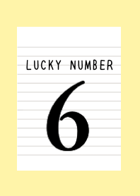 LUCKY NUMBER 6 NOTEBOOK/LIGHT YELLOW