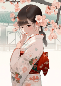 classical beauty in kimono