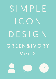 SIMPLE ICON DESIGN GREEN & IVORY Ver.2