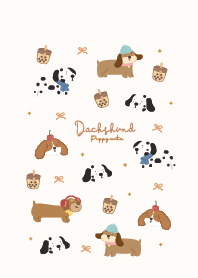 Dachshund cute : happy minimal